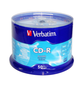 威宝 Verbatim CD-R光盘/刻录盘 52X 700MB  50片/桶