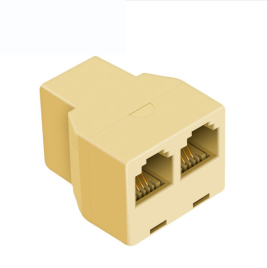 电话分线器 一分二转接头延长器 直通头分支分线器