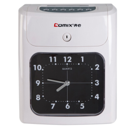 齐心（Comix）快速打卡考勤机音乐报时卡钟打卡机微电脑自动移位双色考勤钟MT-620T 【停电可打卡】