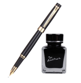 毕加索钢笔 5505男女士商务送礼办公练字书法 墨水礼盒套装可刻字 金夹墨水套装