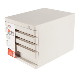 晨光 M＆G 四层桌面带锁文件柜资料收纳柜 ADM95297  （灰色）