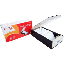 益而高名片塑料分类收纳盒818 M（颜色随机）大容量名片盒名片夹