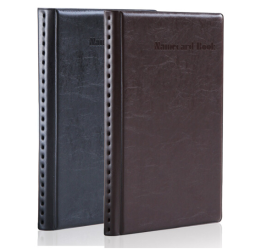 得力 deli 仿皮名片册 5783 180名 (黑色、棕色) 颜色随机