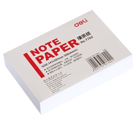 得力 deli 便签纸 7702 147*101mm (白色)