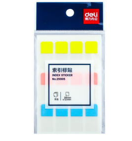 得力 deli 指示标签纸 标签贴  半透明索引贴 25905 12*28mm 共192片
