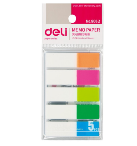 得力 deli 指示标签 9062 12*44mm (混色) 24包/盒