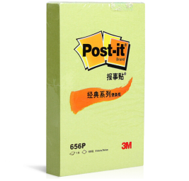 3M 656 便利贴/便签纸/报事贴/易事贴/百事贴 颜色随机 12本/包 51x76mm