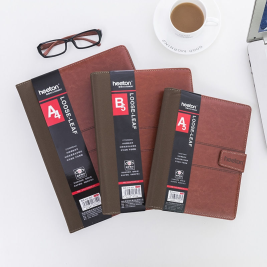 喜通 仿皮活页笔记本 A5 25-823（黑色 棕色）