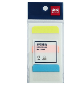 得力 deli 指示标签纸 标签贴 半透明索引贴 25904 45*28mm 共60片