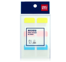 得力 deli 指示标签纸 标签贴  半透明索引贴 25903 25*28mm 共96片