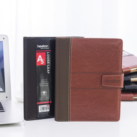 喜通 仿皮活页笔记本 A4 12-823（黑色 棕色）