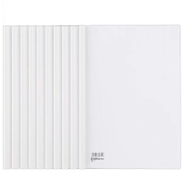 齐心 Comix  加厚抽杆夹/文件夹/拉杆夹 Q310-1 10mm (白色) 10个/包