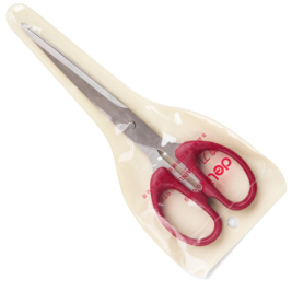 得力 deli 剪刀 6009 180mm (红色、黑色) 12把/盒 (颜色随机)