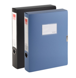 齐心(Comix) A1249 55mm粘扣档案盒文件盒资料盒A4（黑色、蓝色）