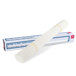 得力 deli 装订胶管 直径6mm*长度500mm 100根/盒 3858