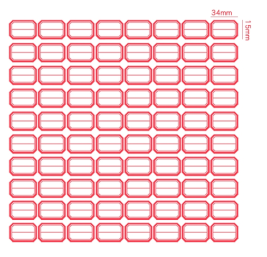 劲威 带框标签R108 34*15mm 80枚*10张