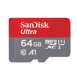 闪迪 SanDisk A1 TF存储卡 MicroSDXC UHS-I U1 C10 A1 SDSQUNC-064G-ZN3MN 64G 读速100MB/s 至尊高速