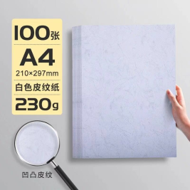 世博  皮纹纸 A4 230g (白色) 100张/包