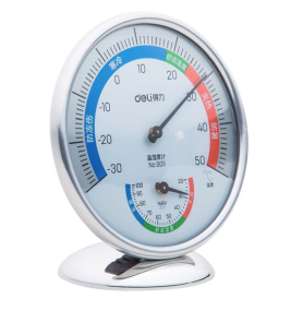 得力 deli 室内盘式温湿度计 9011 99*88mm  温度计