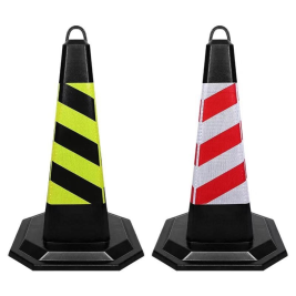 国产  橡胶路锥 30*30*75cm