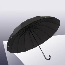 国产  弯头长柄雨伞 大号  直径122cm（黑色 藏青色 红色）颜色随机