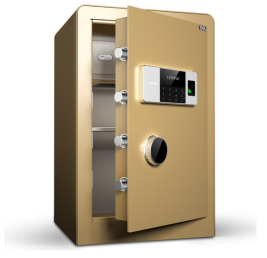 得力 deli 4106指纹密码保险柜 高60cm 金色