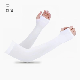 国产  防晒袖套露指版（白色）