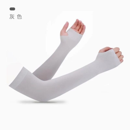 国产  防晒袖套露指版（灰色）