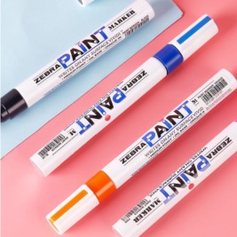 斑马牌 ZEBRA 油漆笔 MOP-200M 2.0-3.0mm（八色：金色/银色/红色/黄色/绿色/蓝色/黑色/白色）