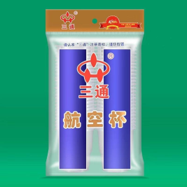 三通  一次性纸杯 航空胶杯  50个/包