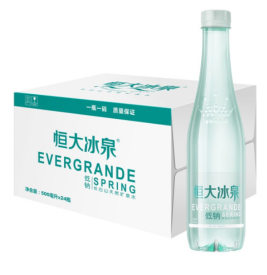 恒大冰泉 长白山天然弱碱性矿泉水 500ml/瓶 24瓶/箱
