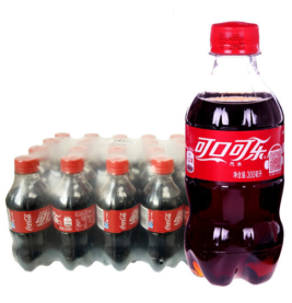 可口可乐 Coca'Cola 碳酸饮料 300ml/瓶 24瓶/箱