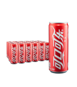 可口可乐 Coca'Cola 碳酸饮料(可乐) 330ml/罐 24罐/箱(高灌)