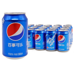 百事可乐 PEPSI 碳酸饮料 330ml/罐 24罐/箱