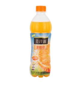 可口可乐 Coca'Cola 美汁源果粒橙 450/瓶 12瓶/箱