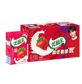 伊利 优酸乳（草莓味） 250ml/盒 16盒/箱