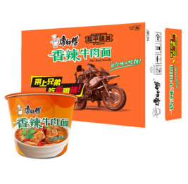 康师傅  香辣牛肉面/方便面 12桶/箱