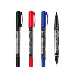 得力（deli）思达小双头记号笔 油性笔  6824  12支/盒