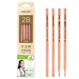 得力 deli  2B铅笔 原木铅笔 12支/盒 S909