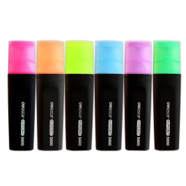 得力 deli 荧光笔  S600（六色：黄色 绿色 蓝色 粉色 紫色 橙色）