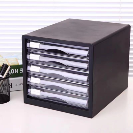 得力 deli 五层无锁文件柜/收纳柜/资料柜  9775 (黑色)