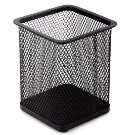 云峰  金属网纹笔筒 9090 方形