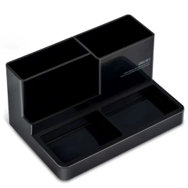 得力 deli  五格简约桌面收纳盒 多功能办公笔筒 9115 黑色 / 白色