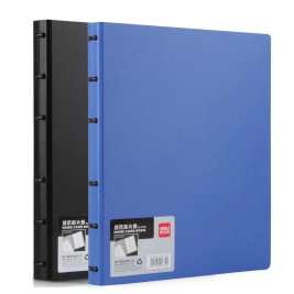 得力 deli  商务活页名片册名片夹 大容量名片收纳包 5780 600枚  黑色/蓝色