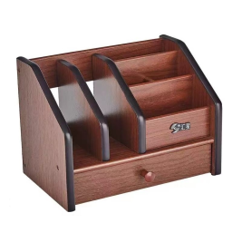 汇星 多功能木质笔筒 HX-1019