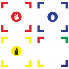 劲威 防水反光定位贴标识贴 5*5*2cm  100张/包