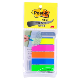 3M 指示标签 687-5 11*44mm*5 (混色) 17片/条 5条/包