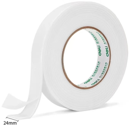 得力 deli 泡棉双面胶带 海绵胶 30412 24mm*5y 1卷/袋