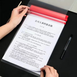 得力 deli 横式抽杆夹/文件夹/拉杆夹 9mm 63101 (红色、蓝色、绿色、白色颜色随机) 5个/包