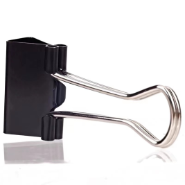 得力 deli 黑色长尾夹/燕尾夹9542 41mm  12个/盒